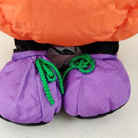 1994 Nylon Halloween Pumpkin Plush Toy Gibson Greetings Polyester Floppy 13" - Picture 6 of 11